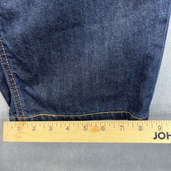 Levis 541 Jeans 42x30 Mens Blue Denim Athletic Fit Taper Dark Wash Indigo - Picture 16 of 16